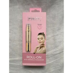 Purify Roll-On Eye Wrinkle Massager Rose Gold Anti-Aging Tool  NEW#534